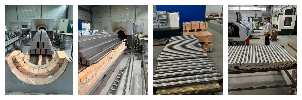 línia de producció de barres de titani