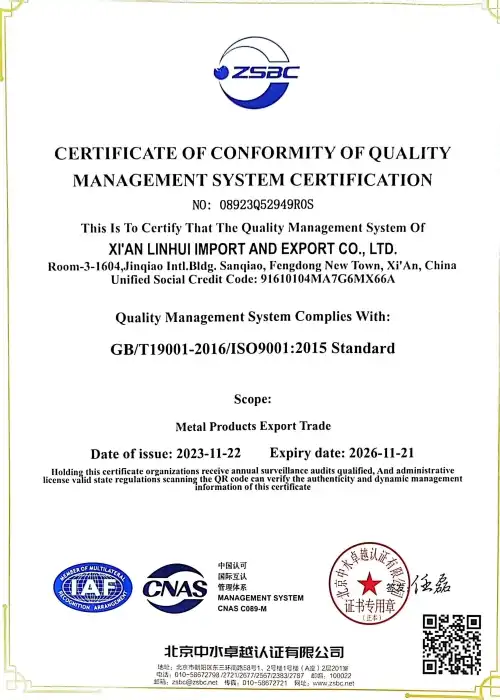 ISO 14001:2015 Certificate ISO 14001:2015 Certificate