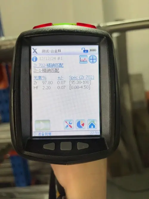 Zirconium 702 Test Zirconium 702 Test