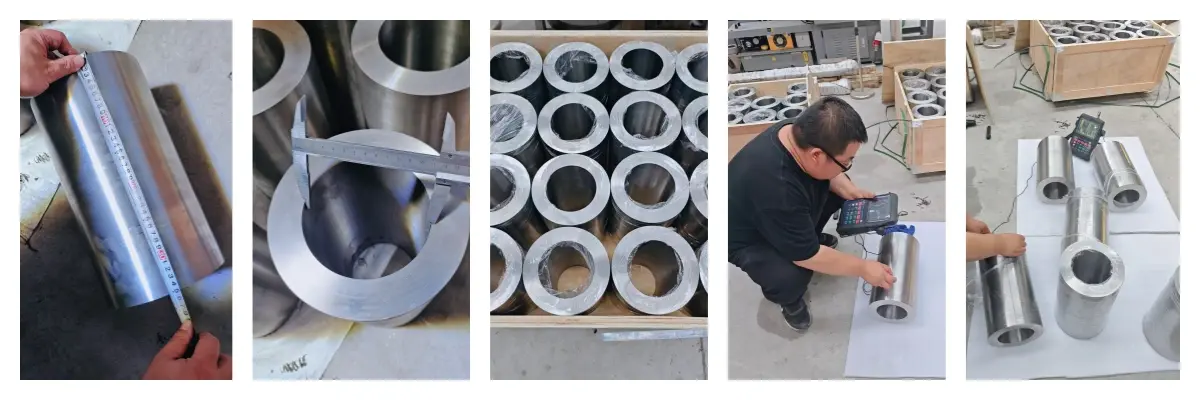 Titanium pipe testing